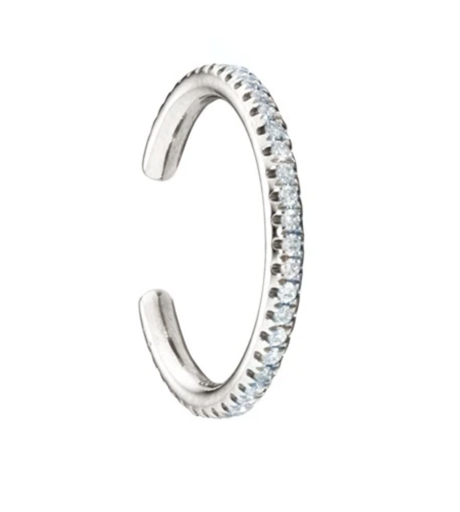 Madyha Farooqui Starlight Diamond Ear Cuff in White Gold