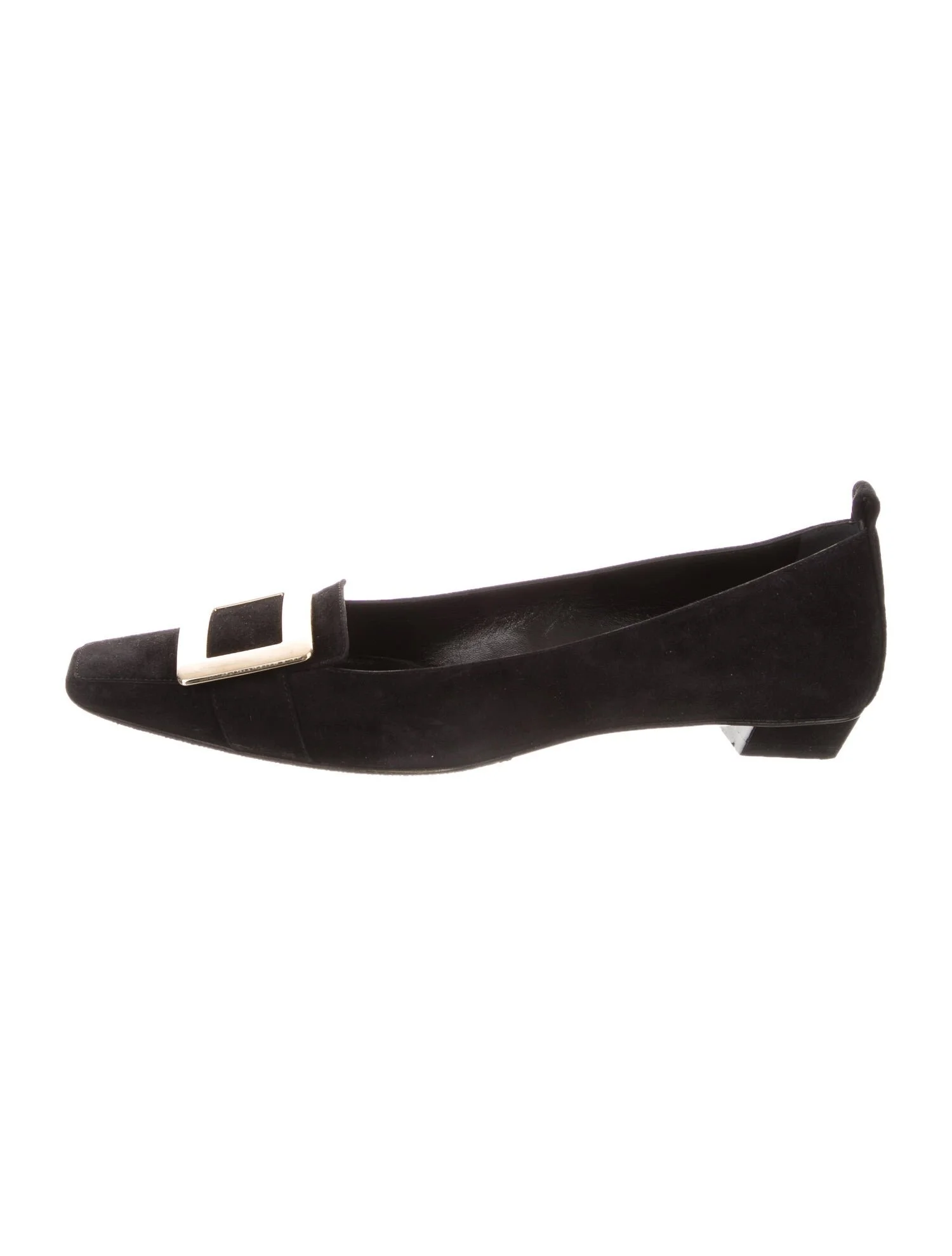 Roger Vivier Buckle Loafers in Blush Suede
