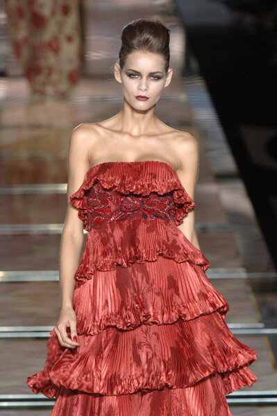 Haute Couture Ruffle Embellished Gown in Red — UFO No More