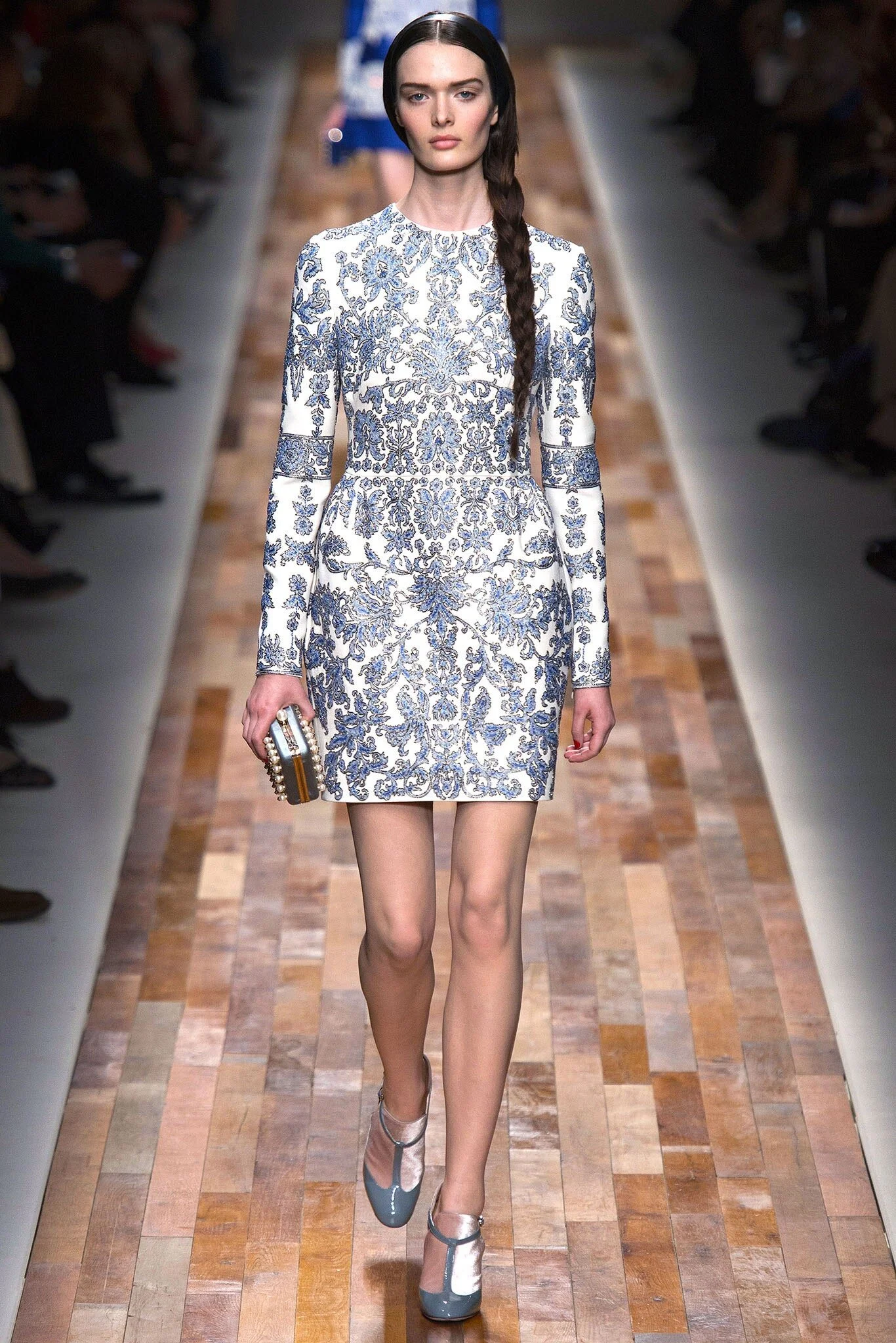 Valentino Floral Embellished Gown in White