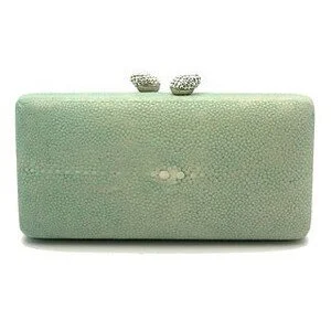 Kotur JB Renna Stingray Clutch in Green Leather