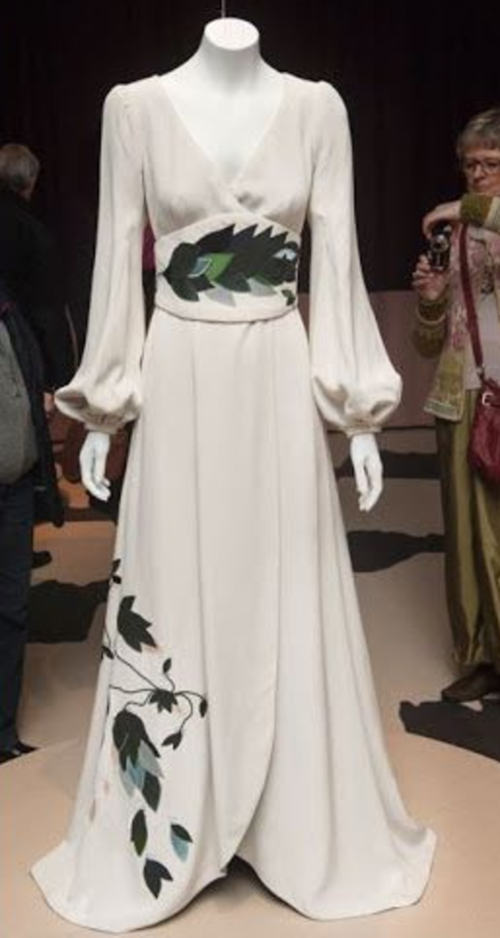 Ole Lynggaard Flower Gown in White