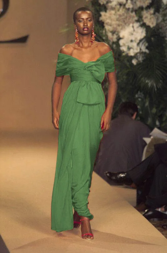 yves saint laurent evening dresses Vintage 1986 Yves Saint Laurent Black Evening Dress main image 0