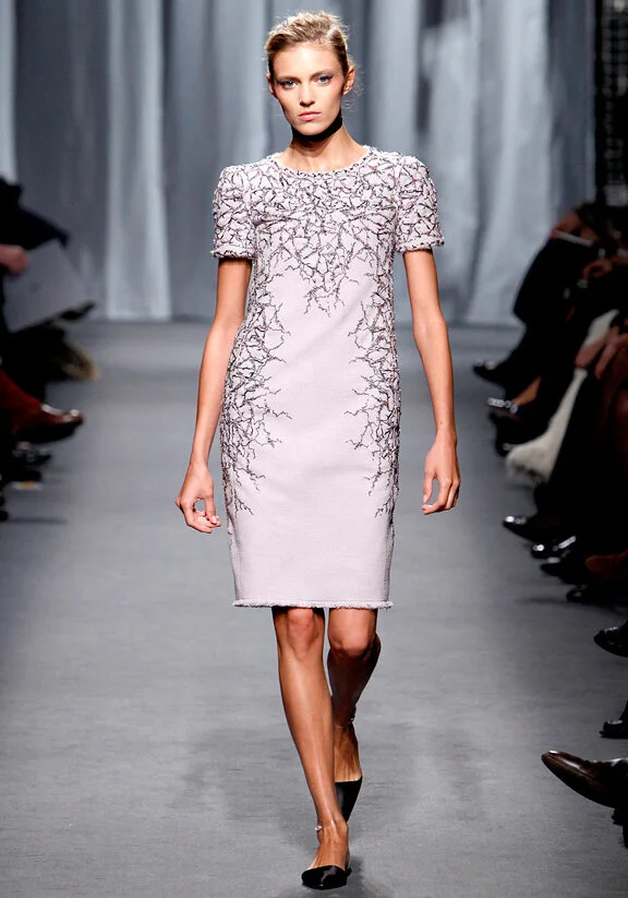 Chanel Branch Print Shift Dress