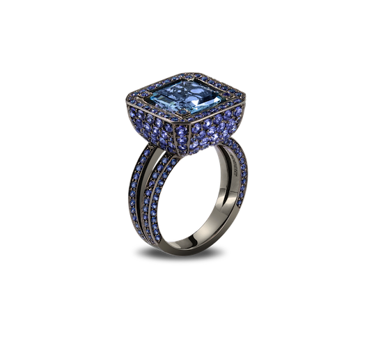 Solange Azagury-Partridge Cup Ring in Sapphire