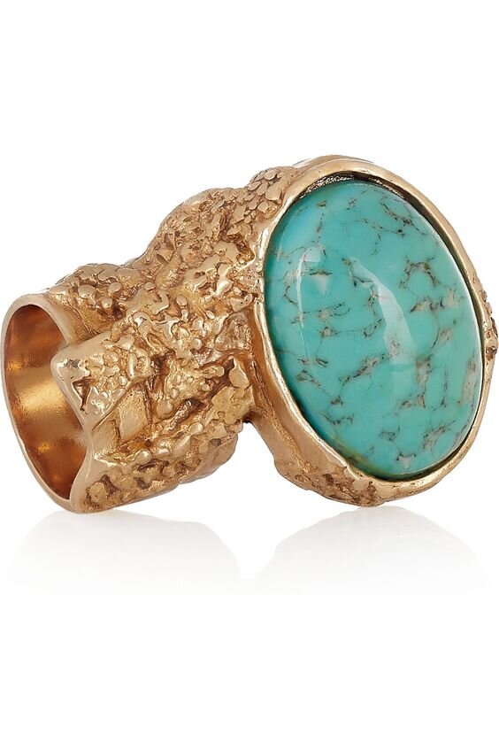 Yves Saint Laurent Arty Ring in Turquoise.jpg