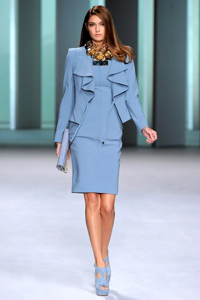 Elie Saab Wool Pencil Dress