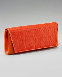 Akris Anouk Flap Clutch in Orange