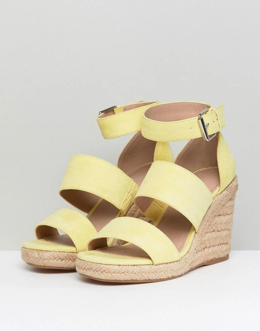 ASOS Taffy Espadrille Wedges in Yellow