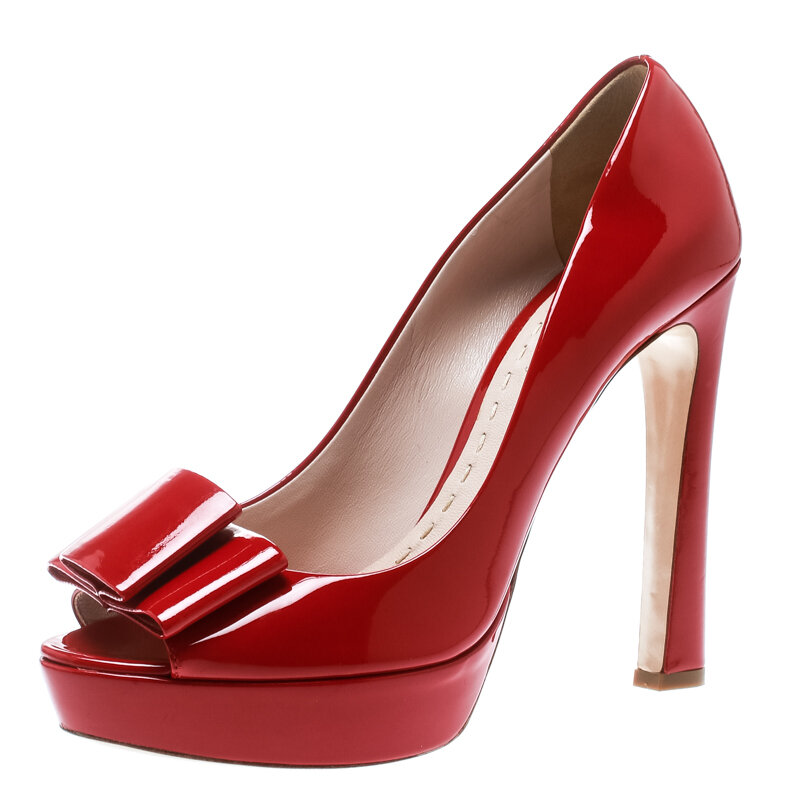 Red Patent Leather Pumps