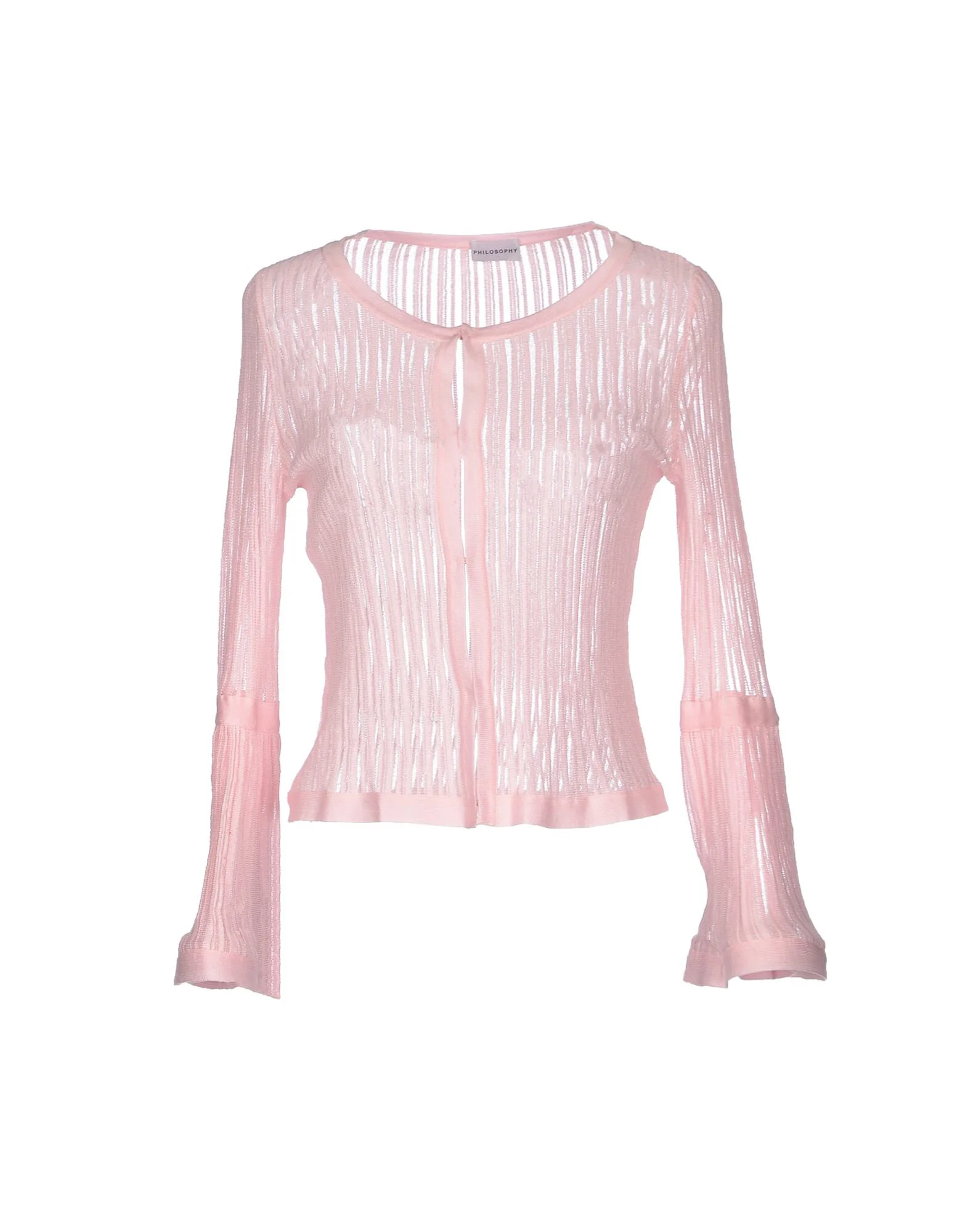 Philosophy Ribbed Cardigan in Pink