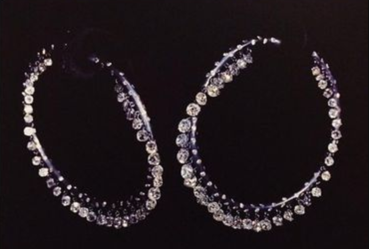 JAR Diamond Hoop Earrings