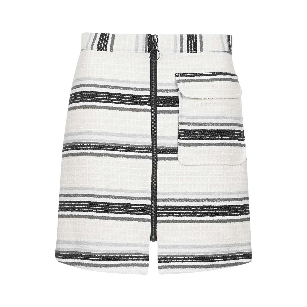 Topshop Striped Zip Through Skirt.jpg