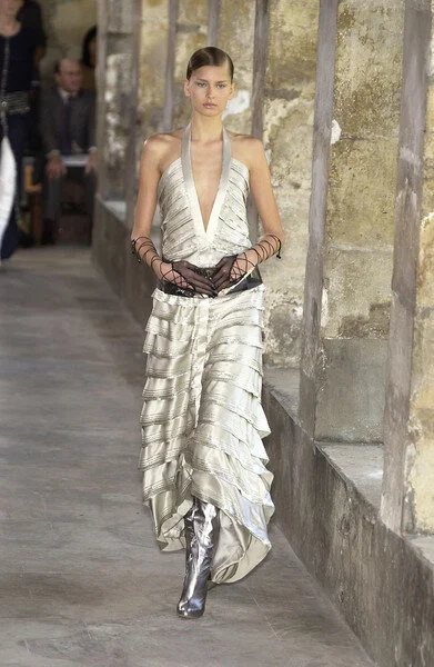 Chanel Tiered Halter Gown
