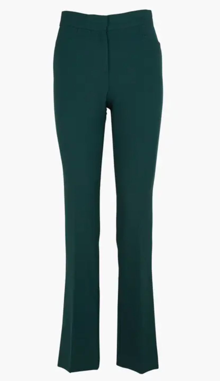 Tara Jarmon High Waisted Poppy Trousers in Bottle Green