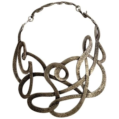 Yves Saint Laurent Metal Swirl Necklace 