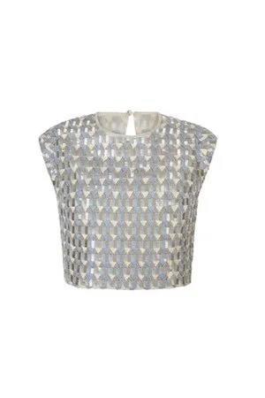 Suzannah Threadwork Beaded Bodice Top