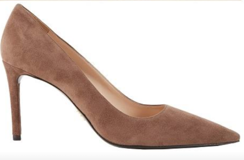 Prada Pointtoe Pumps in Brown Suede