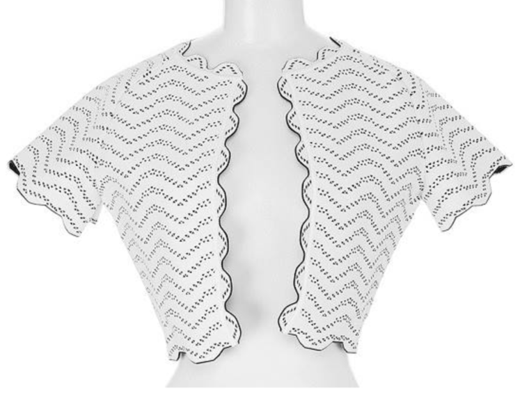 Alaïa Scalloped Bolero in White