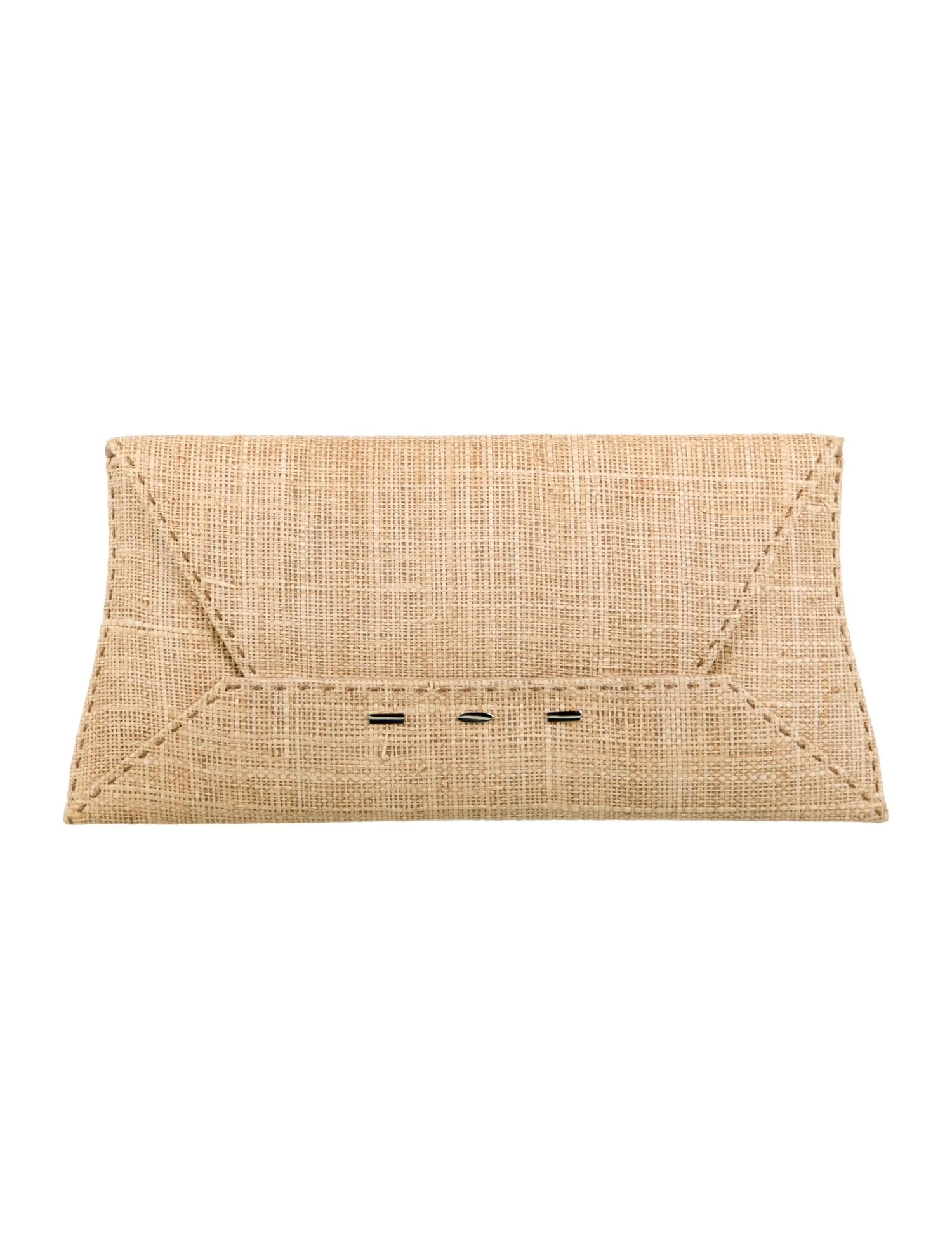 VBH Manila Clutch in Nude Raffia