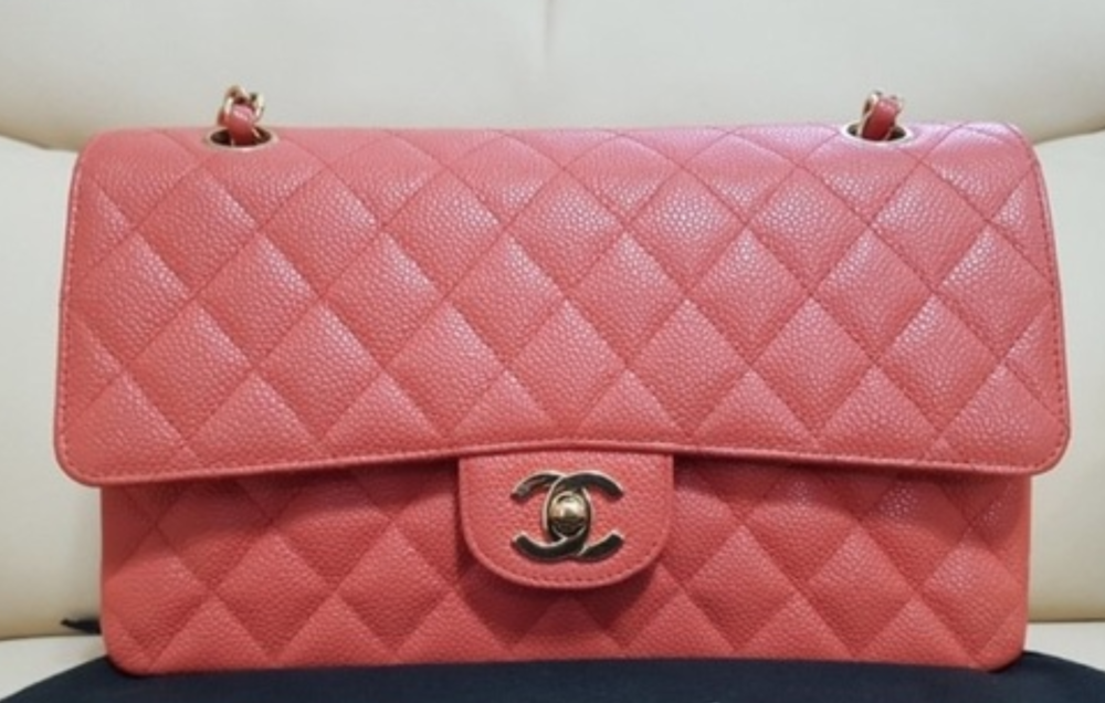CHANEL Iridescent Caviar Quilted Jumbo Double Flap Pink | FASHIONPHILE