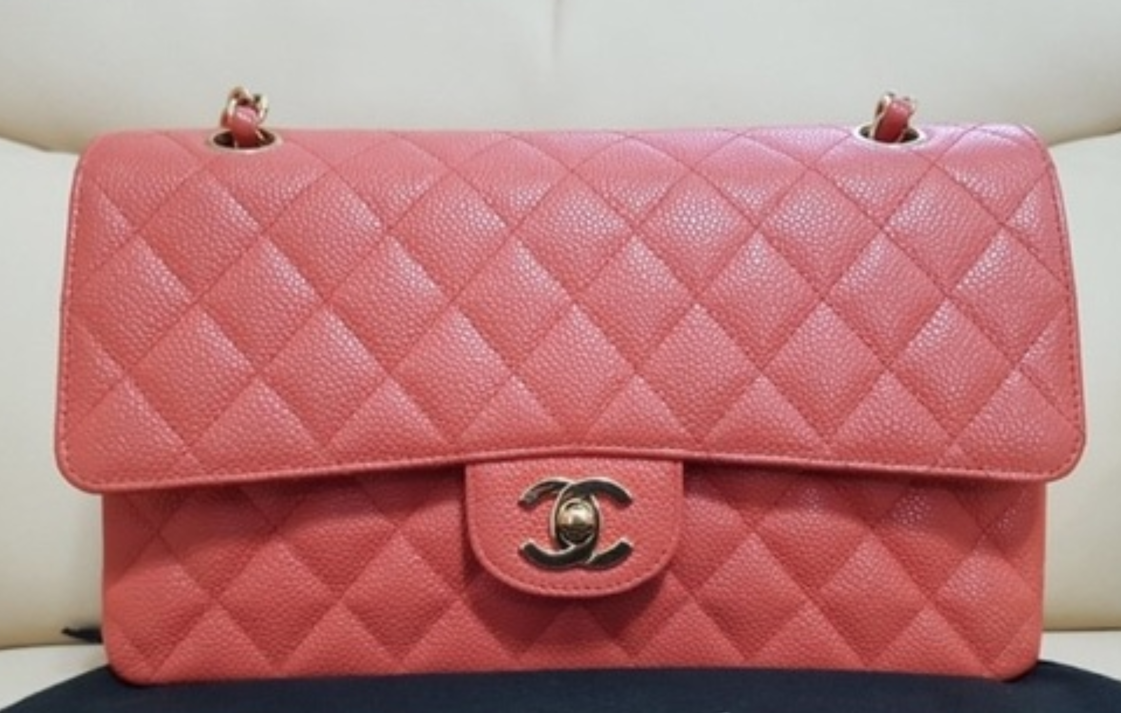 coral chanel bag