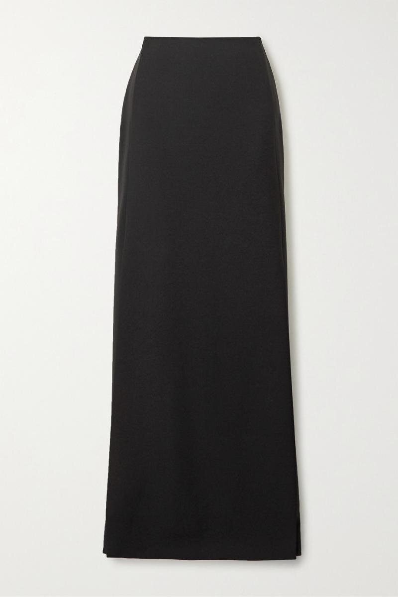 Valentino High-Rise Double-Slit Maxi Skirt in Black — UFO No More