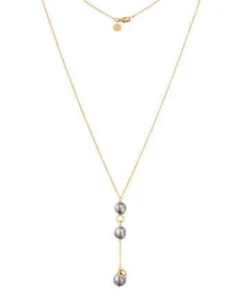Dulong Fine Jewelry Piccolo Moonlight Necklace with Tahitian Pearls