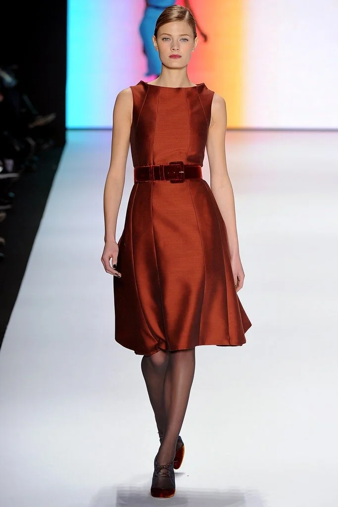 Carolina Herrera Wool Trapeze Dress