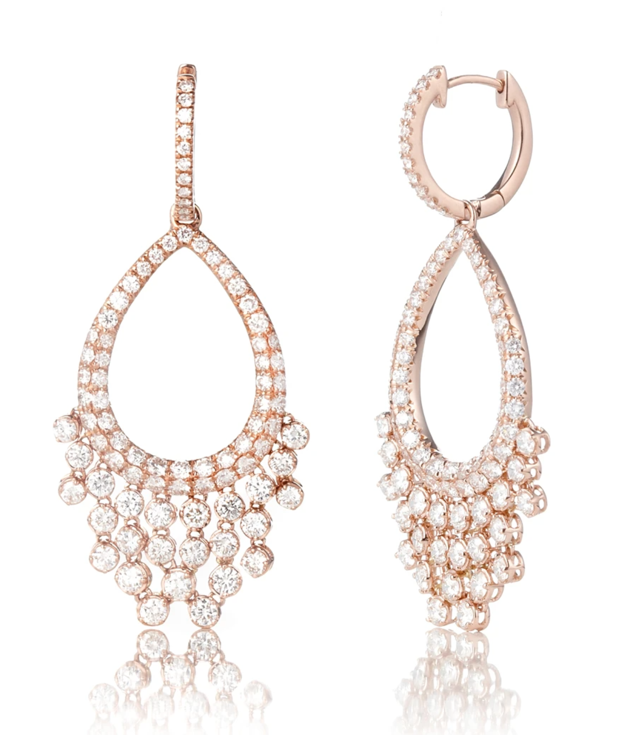 Christine Hvelplund Cocktail Earrings in White Diamonds