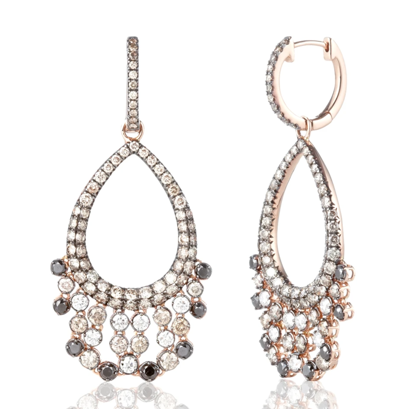 Christine Hvelplund Cocktail Earrings in Cognac Diamonds 