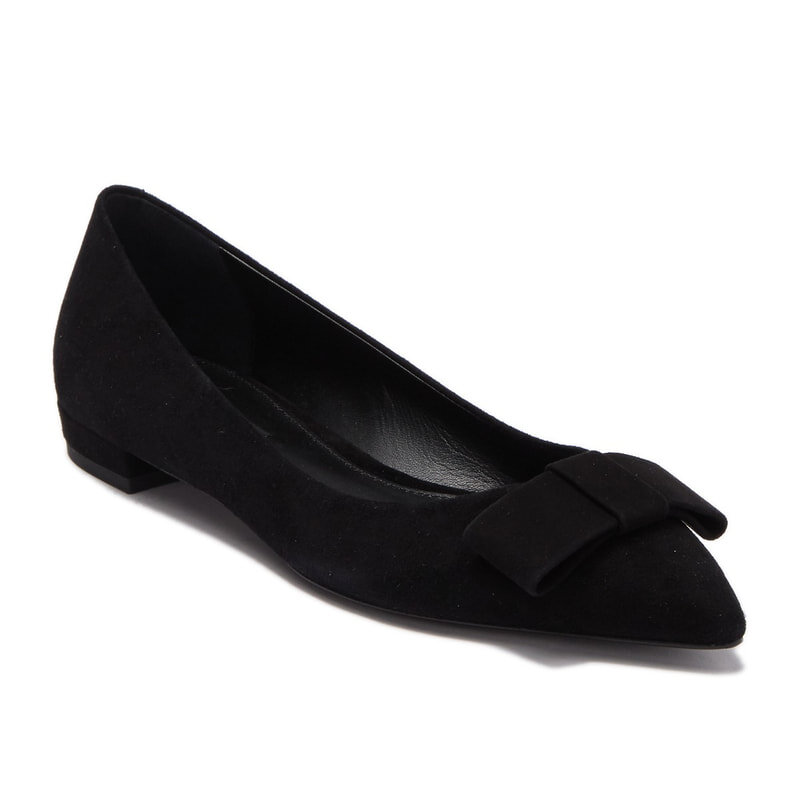 Hugo Boss Pointed Toe Ballet Flats in Black — UFO No More