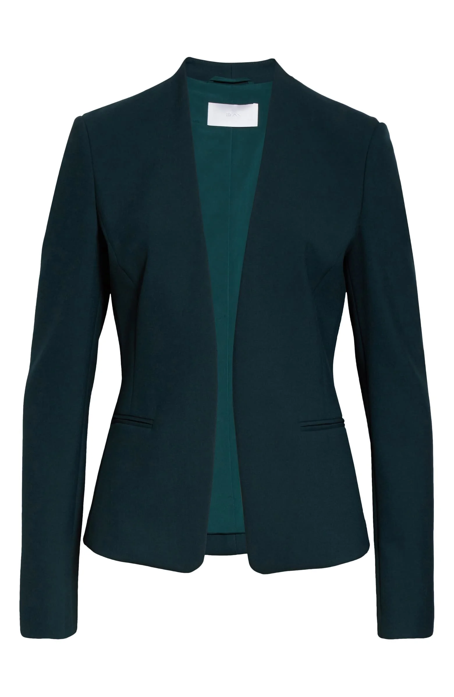 Hugo Boss Jalesta Open Front Jacket in Pine Green