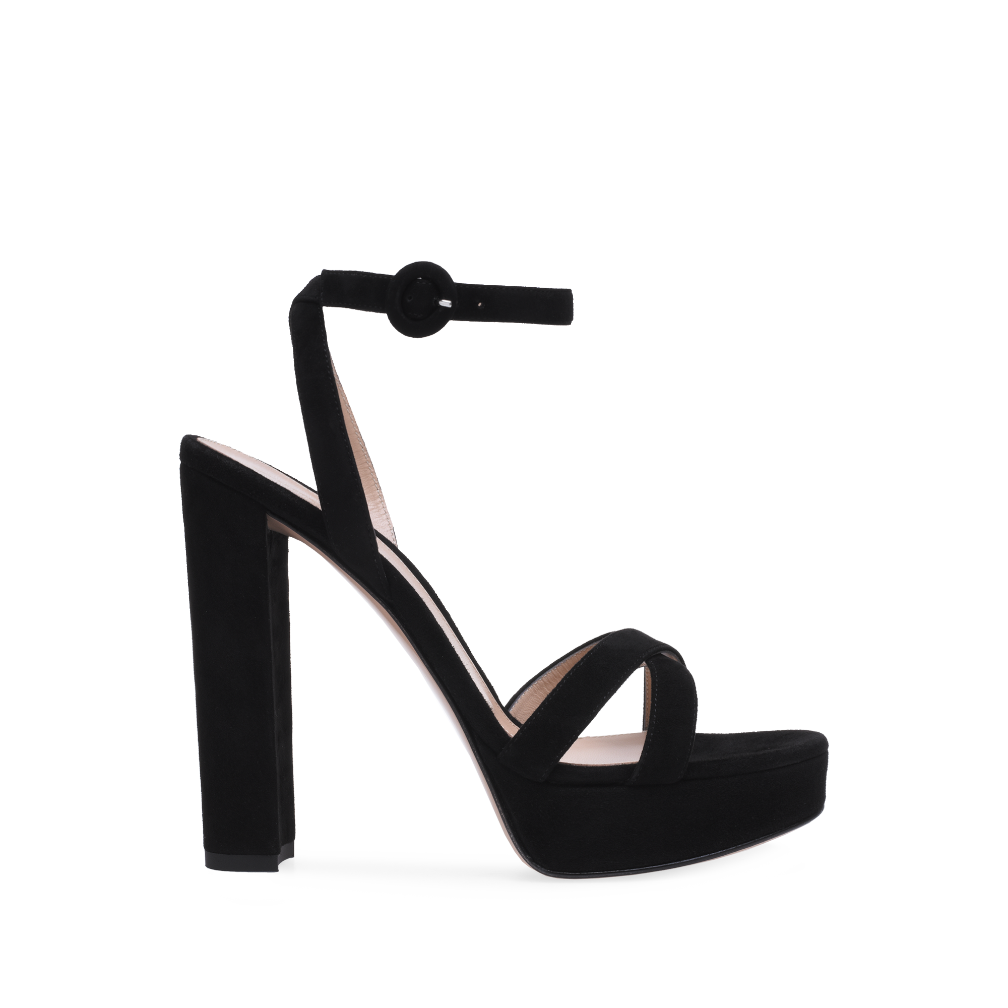 Gianvito Rossi Poppy 100 Sandals in Black Suede — UFO No More