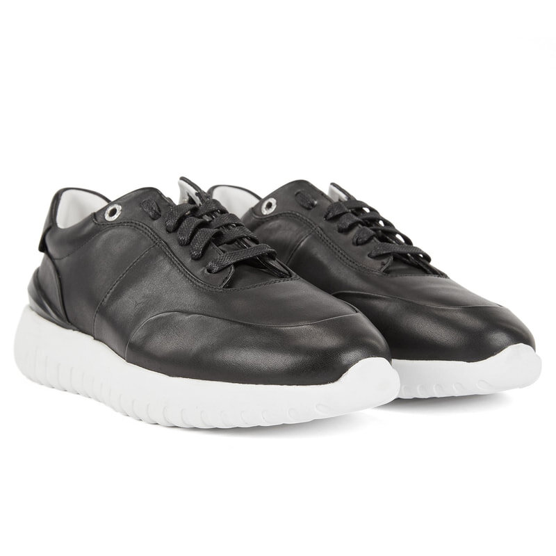 hugo boss black leather sneakers