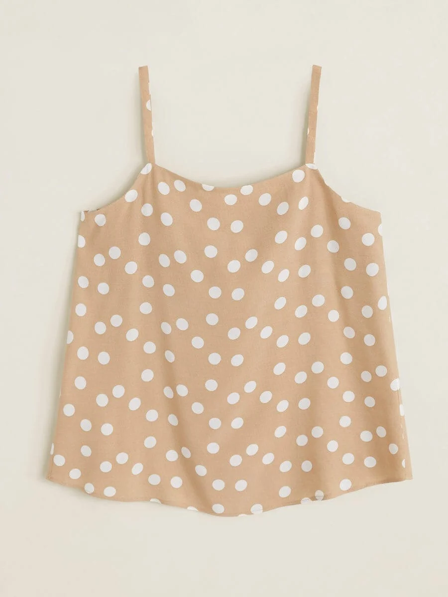 Mango Lula Tank Top in Beige