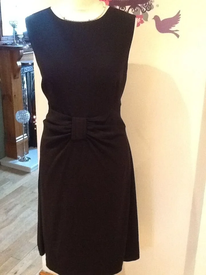 LK Bennett Sleeveless Bow Dress in Purple