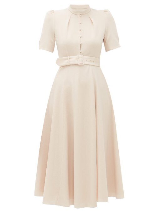 Beulah London Ahana Crepe Midi Dress in ...