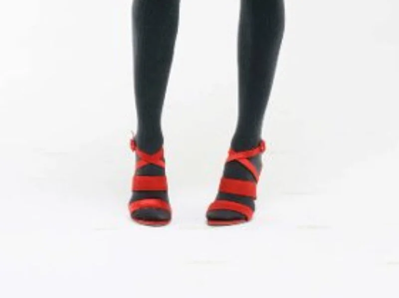 Natan Criss Cross Sandals in Orange Suede