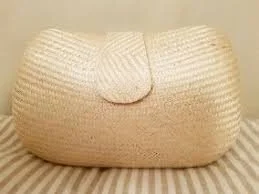 LK Bennett Straw Clutch in Natural