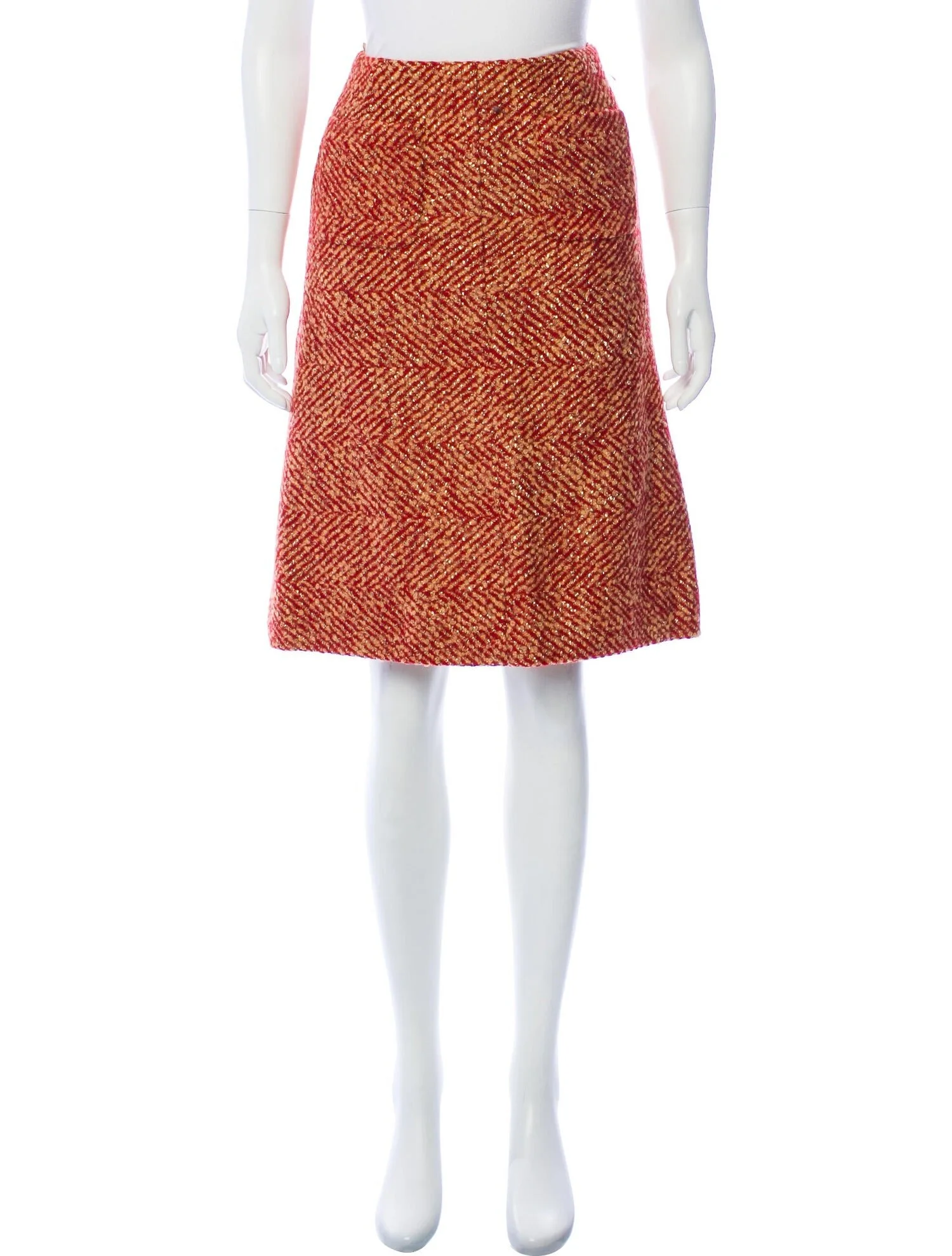 Chanel Wool Knee Length Skirt