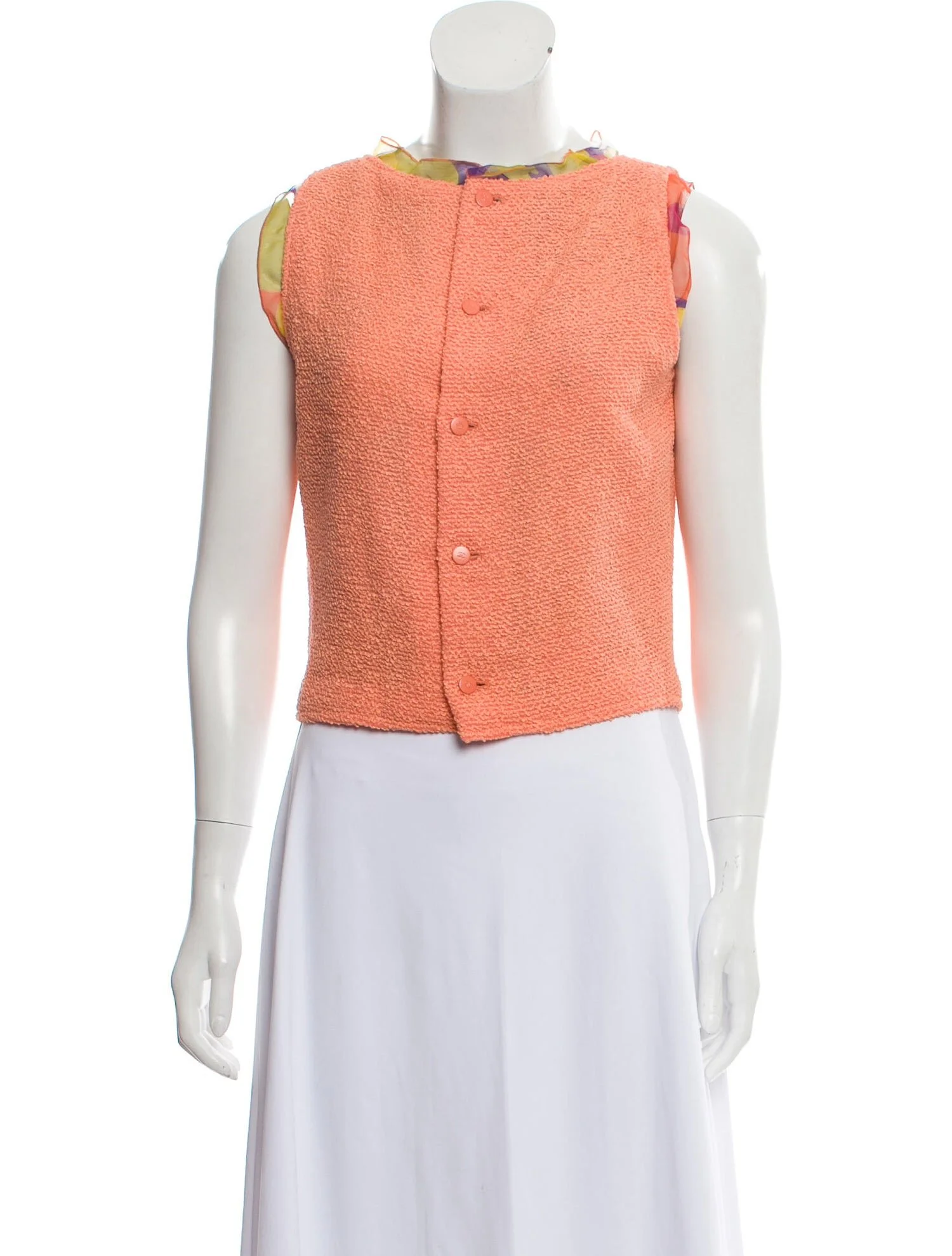 Chanel Silk-Lined Tweed Top