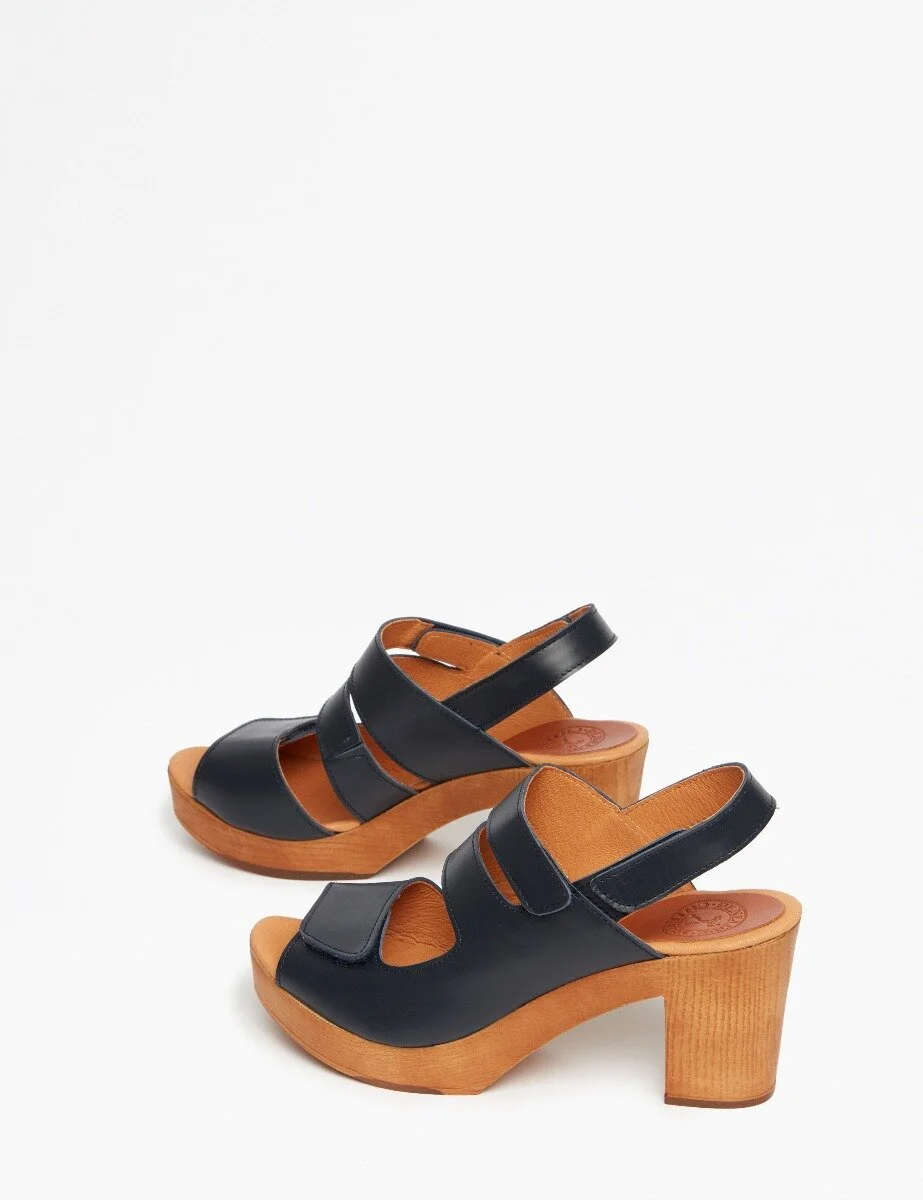 Penelope Chilvers Agatha Sandal in Navy Leather