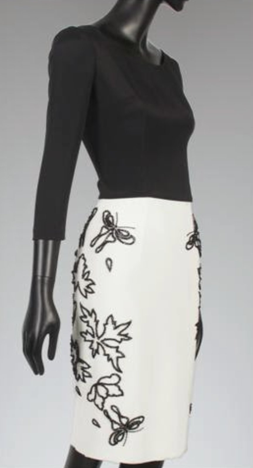 Felipe Varela Monochromatic Beaded Dress