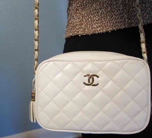 Chanel 2.55 Quilted Classic Calfskin Leather 226 Flap Bag in Silver  Metallic Striped — UFO No More