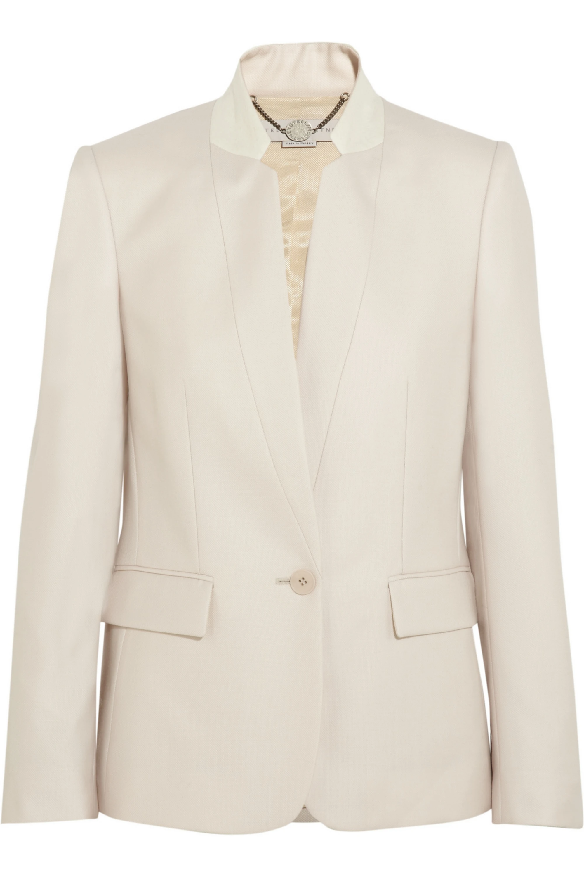 Stella McCartney Fleur Wool-Piqué Blazer in White