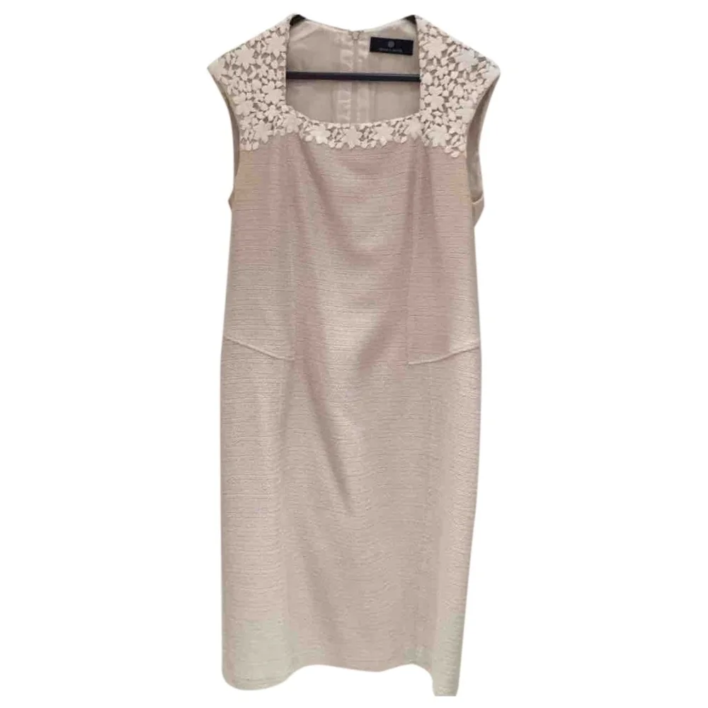 Rena Lange Linen Lace Trim Dress In Beige Ufo No More Rena Lange Linen Lace Trim Dress In Beige Ufo No More