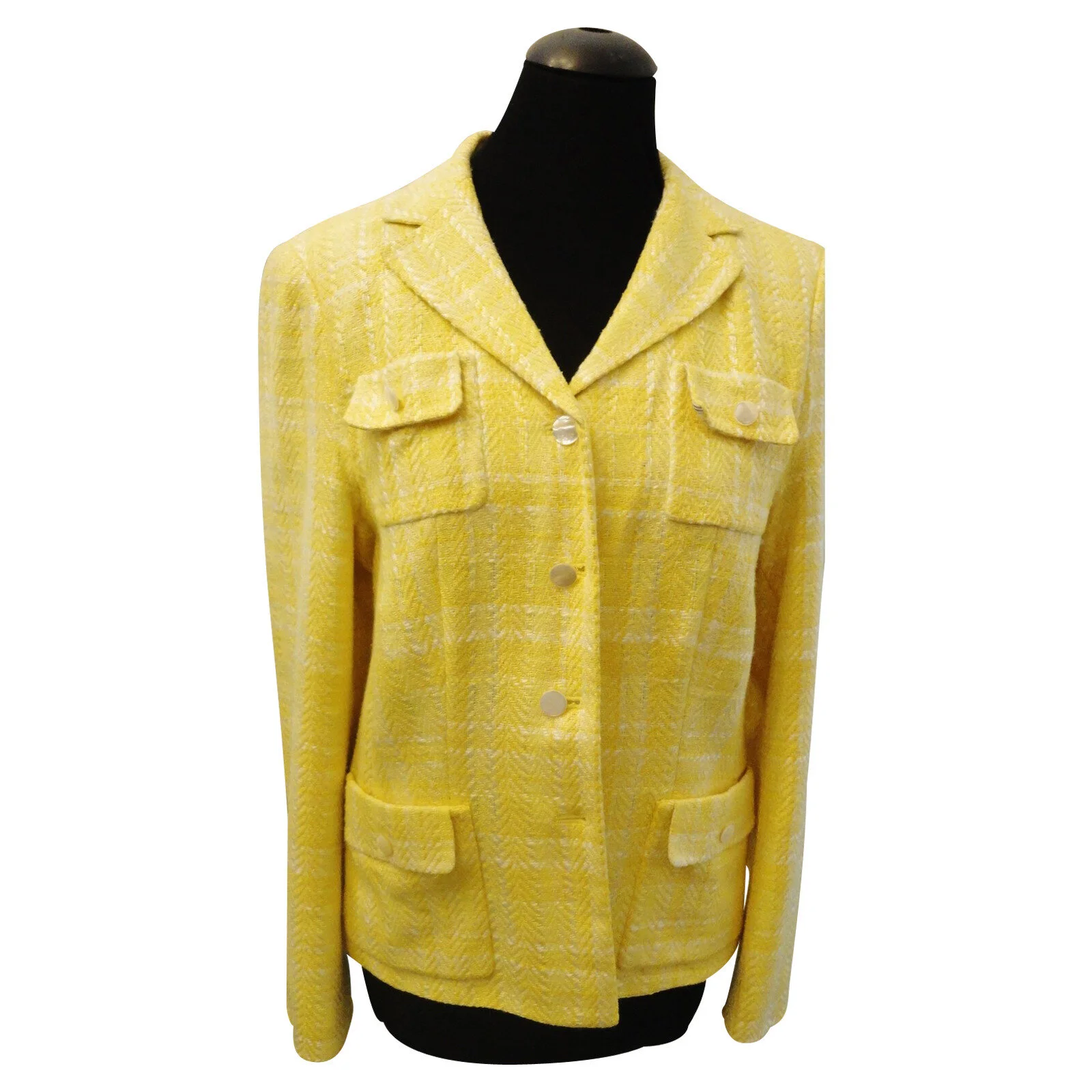 Rena Lange Yellow Tweed Blazer