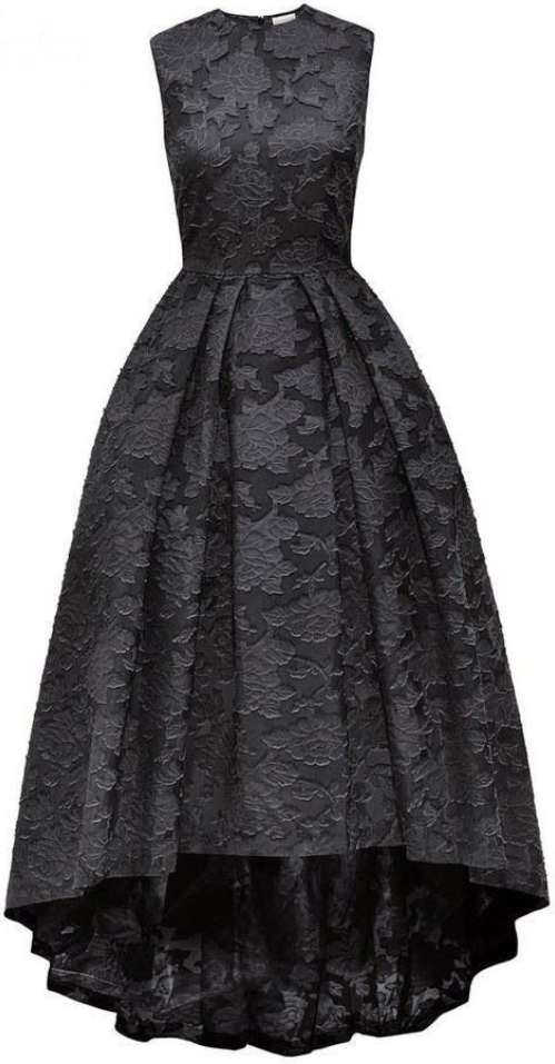 H&M Conscious Collection Lace Overlay Gown in Black