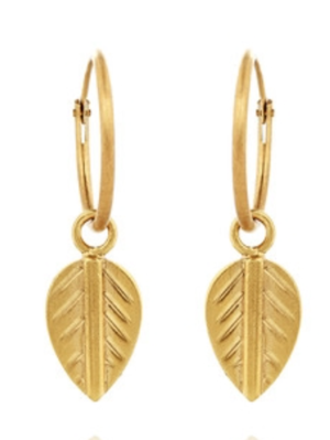 Vinnie Day Logo Leaf Earrings